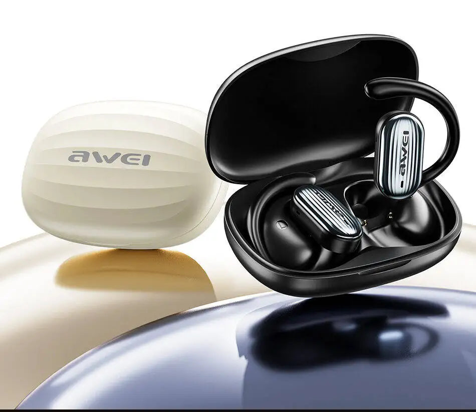 Auriculares de oído abierto Awei T95 con ganchos para la oreja, auriculares deportivos inalámbricos