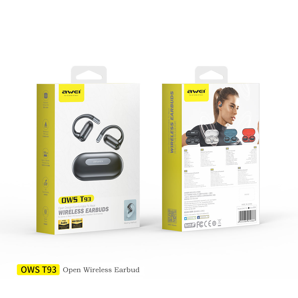 AWEI T93 OWS Air Conduction Sports Earbuds